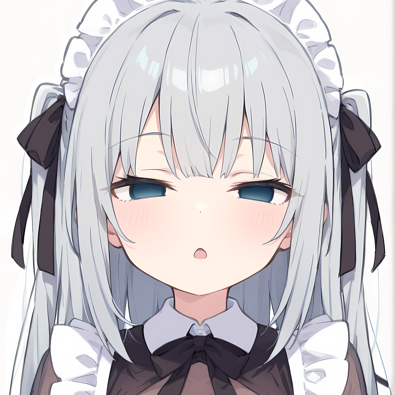 銀髪メイドVTuber「うなぎまゆ」プロフィール画像